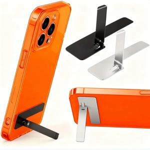 2개 초박형 미니 폰 킥스탠드 범용 데스크탑 폰 홀더 스탠드 메탈 스틸 접이식 데스크 브래킷 아이폰/삼성용