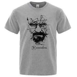 남성 패션 캐주얼 최고 품질 100% 코튼 브레이킹 배드 T 셔츠 남성 Heisenberg Camisetas Hombre Men Cool Tee Shirt Tops
