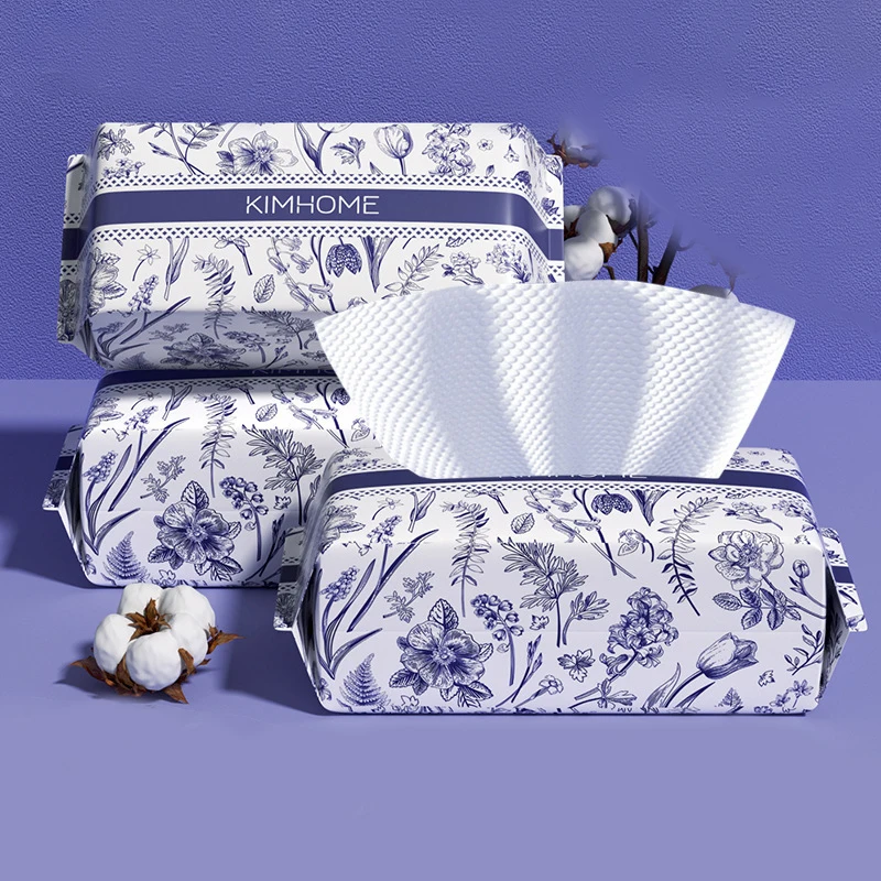 50개 일회용 세안 수건 추출 가능한 부드러운 수건 미용실 클렌징 물티슈