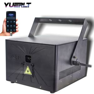 안드로이드/IOS 앱 블루투스 10W 15W RGB 빔 프로젝터 레이저 조명 스캐너 (DJ, 웨딩, 클럽, 무대 조명, ILDA, RJ45, YUER)