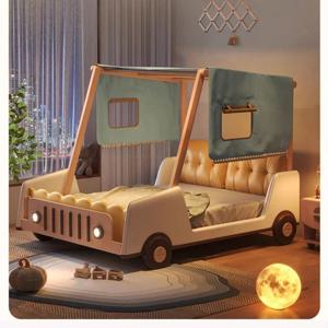 맞춤형 오픈 만화 자동차 원목 울타리 트리 하우스 침대 텐트