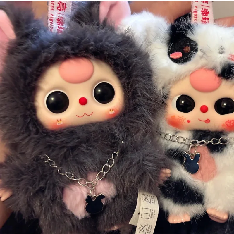 새로운 아기 3 비닐 플러시 장난감 플러시 블라인드 박스 귀여운 인형 휴대용 가방 펜던트 소녀 생일 깜짝 신비한 선물