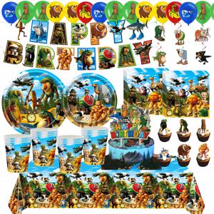 이탈리아 Brainrot 생일 파티 장식 Tung Tung Sahur Tralalelo Tralala 식기 풍선 컵 플레이트 파티 호의 공급 업체