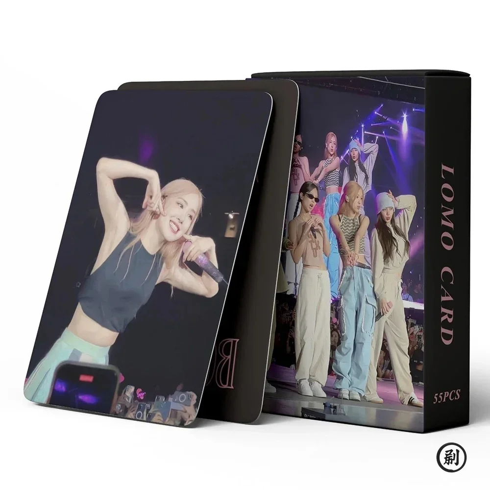 55개/박스 한국산 세계회전 소녀 그룹 포토카드 로모 카드 컬렉션
