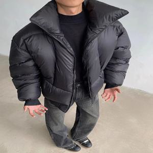 아메리칸 스타일 클린핏 남성용 겨울 패딩 재킷 짧고 두꺼운 하이 스트리트 쿨 코튼 코트 아우터웨어 내구성 있는 방수 기능