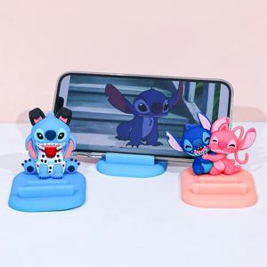 디즈니 스티치 휴대폰 거치대 귀여운 학생용 데스크탑 장식 태블릿 거치대 게으른 사람 드라마 시청 장치