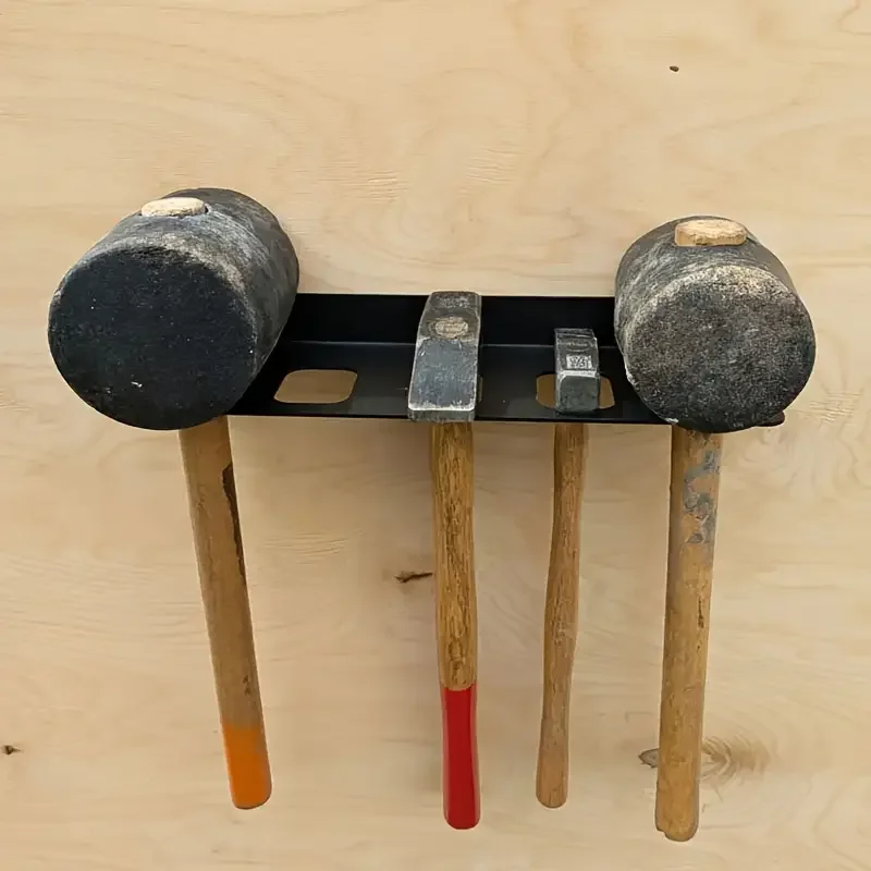 헤비듀티 해머 프레임 - 벽걸이형 공구 정리함 차고, 작업장 - 뿔망치와 드라이버를 안전하게 보관