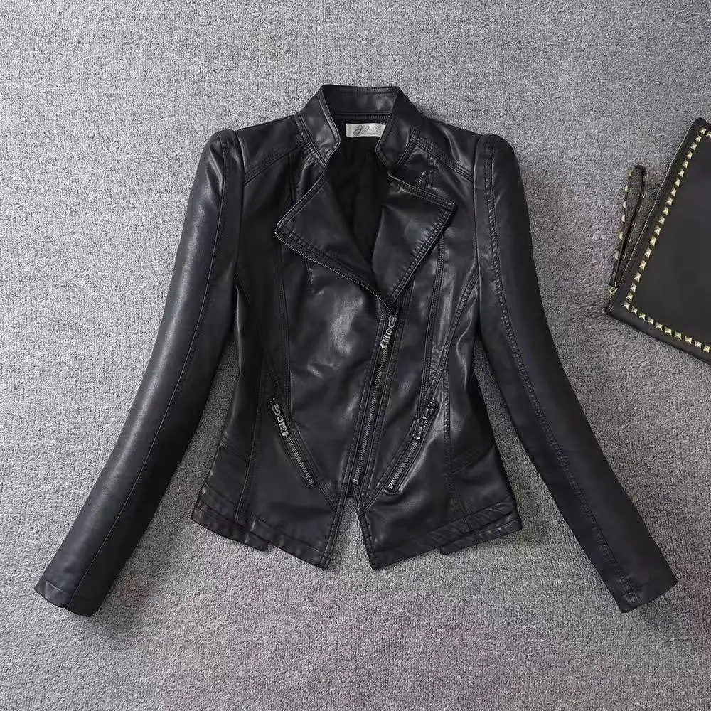 블랙 고딕 오토바이 스탠드 칼라 패션 신상 트렌드 재킷 여성용 Y2K 하라주쿠 레트로 개성 슬림 빈티지 숏 재킷