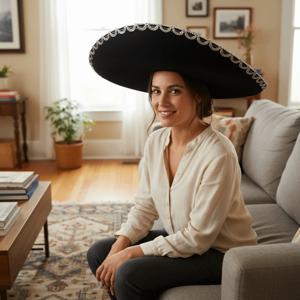 빈티지 블랙 키즈 멕시코 모자 마술사 모자 무대 공연 휴일 의상 모자 탑 햇 키즈 코스프레 모자 남녀 공용