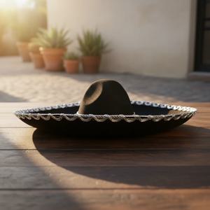 빈티지 블랙 키즈 멕시코 모자 마술사 모자 무대 공연 휴일 의상 모자 탑 햇 키즈 코스프레 모자 남녀 공용