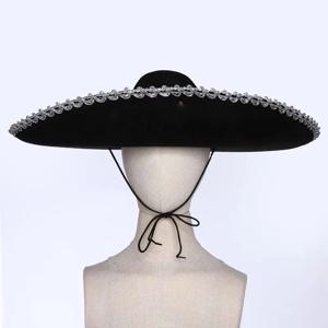 나이트클럽 빈티지 블랙 멕시코 모자 마술사 모자 무대 공연 휴일 의상 모자 탑 햇 코스프레 모자 의상 파티