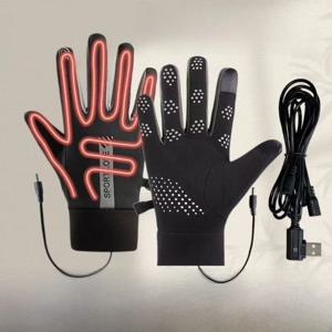가열 장갑 두꺼운 전기 난방 미끄럼 방지 터치 스크린 가열 장갑 조절 가능한 온도 다섯 손가락 손난로