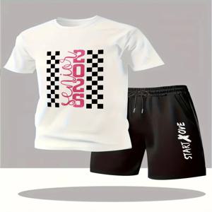 남성 세트 2025 여름 남성 의류 프린트 남성 운동복 축구 통기성 그래픽 남성 세트 신상 남성 세트 남성용 정장