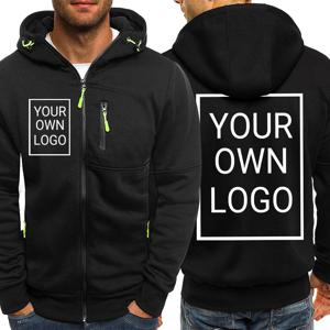 맞춤형 로고 사진 남성용 지퍼 후드티 하라주쿠 포켓 후디 플리스 루즈핏 옷 가을 다기능 포켓 플리스 코트