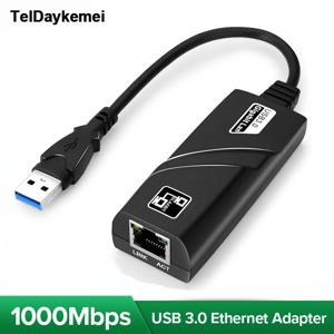 10/100/1000Mbps USB 3.0 유선 USB TypeC-Rj45 Lan 이더넷 어댑터 RTL8153 네트워크 카드(PC Macbook Windows 노트북용)