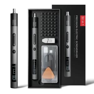 iPhone 노트북 시계 PC용 3단 토크 조정 가능한 자기 필립스 Torx 비트가 포함된 50 in 1 정밀 전기 스크루드라이버 세트