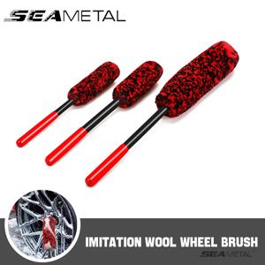 SEAMETAL 자동차 바퀴 자세히 청소 브러시 ​​Woolies 플러시 자동차 림 타이어 워시 브러쉬 긴 핸들 구부릴 수있는 자동 휠 청소 도구