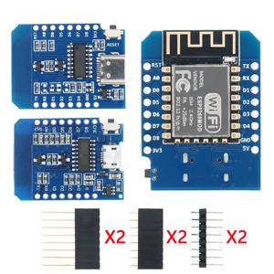 미니 와이파이 개발 보드, 핀 포함 D1 미니 TYPE-C, 마이크로 ESP8266 ESP-12F CH340G V2, USB D1 미니 NodeMCU Lua IOT 보드, 3.3V
