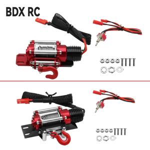 RC 자동차 금속 강철 유선 자동 시뮬레이션 윈치 1/10 RC 크롤러 자동차 축 SCX10 II III RBX10 D110 D90 TRX4 TRX6