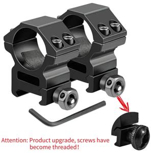 2PCS 사냥 용 소총 범위 마운트 링 직경 25.4mm 30mm 튜브 범위 11mm 20mm Dovetail Picatinny 레일 전술 손전등 마운트
