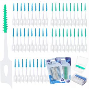 40~150PCS 실리콘 치간 칫솔 일회용 치실 선택 치아 사이 청소 소프트 Hilo 치과 교정기 브러시 이쑤시개