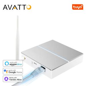 AVATTO Tuya ZigBee 게이트웨이 허브(안테나 포함) 스마트 게이트웨이 브리지 홈 오토메이션용 유선 메쉬 허브는 Alexa Google 홈과 함께 작동합니다.