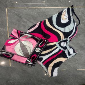 여성용 스카프 수영복 섹시한 3개 조각 비키니 세트 디자이너 브랜드 비치 스포츠 수영복