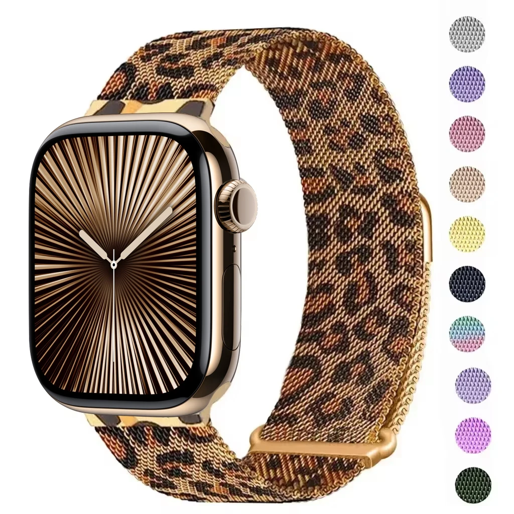 애플워치 밴드용 밀라니즈 루프 스트랩 46mm 45mm 44mm 40mm 41mm 프라이드 팔찌 아이워치 시리즈 11/10/9 8 7 6 SE3/울트라 2 3 49mm