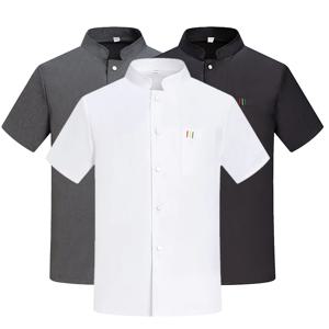 통기성 메쉬 요리 유니폼 호텔 캔틴 백 주방 요리사 작업복 남성 여성 레스토랑 쿡 셔츠 케이터링