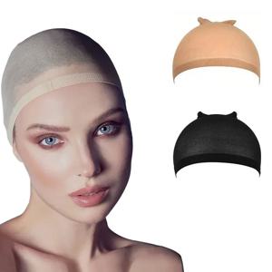 2개/봉투 통풍 나일론 가발망 헤어망, 흑갈색 스트레치 메쉬 가발망, 가발 제작용