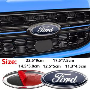 11.3/12.5/14.5/17.5/22.5 자동차 전면 그릴 로고 트렁크 액세서리 후드 스티커 포드 포커스 mk2 mk3 피에스타 mk7 레인저 몬데오용