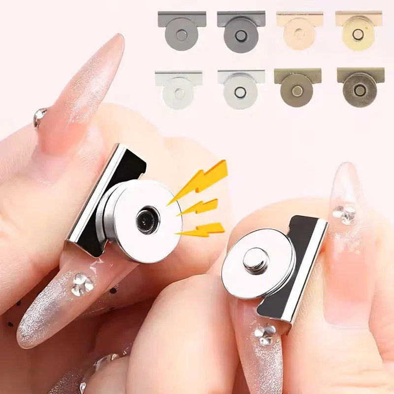 5쌍의 이음매 없는 금속 자석 스냅 버튼 - 핸드백, 지갑, 지갑용 DIY 자석 버클 클로저