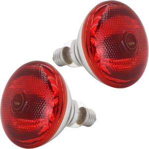 2개 적외선 열 램프 전구, 250W 110V 파충류 적외선 열 램프 양서류 거북이 뱀 비어디드 드래곤 도마뱀 병아리용