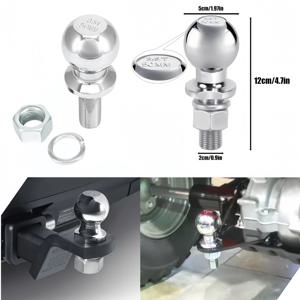 트레일러 토우 볼 히치 마운트 커플링 샹크 M22 나사형 헤비 듀티 50mm 3.5T RV 캠퍼 카라반 보트 장비 견인 액세서리