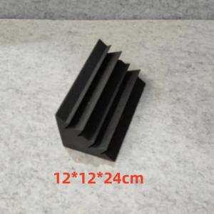 12/24개 12X12x24cm 스튜디오 어쿠스틱 폼 베벨 베이스 트랩 고밀도 방음 단열 벽 코너 패널 소리 흡수