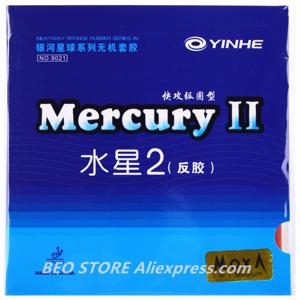 YINHE Mercury II / MERCURY 2 탁구 고무 Galaxy Pips-In 오리지널 YINHE 탁구 고무
