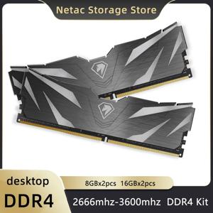 Netac 메모리 Ram DDR4 2666MHz 3200MHz 3600MHz 듀얼 채널 8GB 16GB DDR4 XMP2.0 메모리 288Pin UDIMM(데스크탑용 방열판 포함)