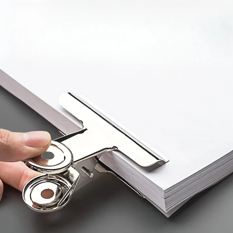 6pcs 스테인레스 스틸 금속 바인더 다기능 종이 클립 학교 사무실 홈 문구 용품에 대한 강력한 홀드
