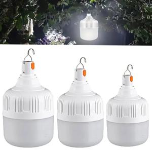 충전식 USB LED 캠핑 라이트 캠프 충전식 비상 LED 전구 방수 에너지 절약 전구 교수형 작업 조명 텐트