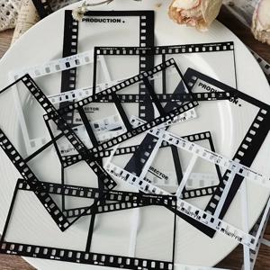 투명 레트로 접착 콜라주 핸드 계정 장식 재료 스티커 팩, 앨범 스크랩북 장식 용품, 15 매