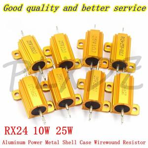 10W 25W 알루미늄 전원 금속 쉘 케이스 권선 저항기 0.1R ~ 30K 0.1 1 2 3 4 5 6 8 10 20 25 30 100 150 470 1K 10K 옴 RX24