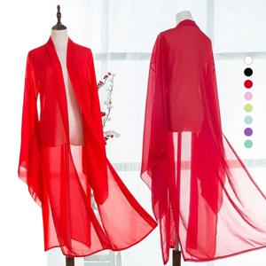 고대 중국 한푸 큰 소매 셔츠, 당나라 명주 그물 카디건, 댄스 의상, 코스프레 무대 코스튬