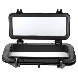 보트 요트용 개방 포트라이트, 4mm 직사각형 포트홀, 강화 유리, 자외선 방지 창문, 400x200mm