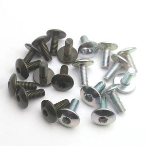 10pcs 오토바이 스쿠터 ATV 오토바이 플라스틱 커버에 대 한 큰 플랫 라운드 머리 내부 육각 나사 볼트 M6 6mm M6X16