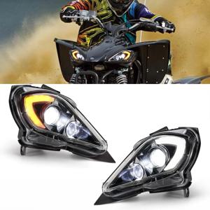 Yamaha Raptor 700 700R YFZ450 YFZ450R YFZ450X Wolverine 450 350 H4 헤드램프용 DRL 헤드라이트 쌍