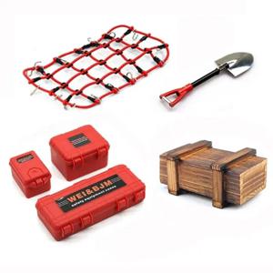 TRX4 수비수 SCX10 90046 90047 RC 자동차 액세서리에 대 한 유니버설 6 개/대 시뮬레이션 된 장식 가방 수하물 그물 삽