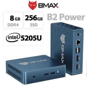 BMAX B2 파워 뉴 미니 PC 윈도우 11 PC HDMI 인텔 5205U 8GB 램 256GB SSD 인텔 UHD 그래픽스 와이파이 블루투스