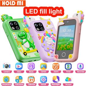 새로운 미니 전화 어린이 장난감 뮤지컬 유니콘 공룡 아기 모바일 카메라 MP3 플레이어 교육 장난감 어린이 크리스마스 생일 선물