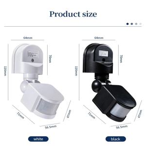PIR 모션 센서 220V 110V 12V 자동 적외선 센서 이동 감지기 야외 LED 조명 스위치 인간 존재 센서