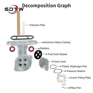 야마하 블래스터 200 YFS200 TTR 250 230 125 225 XT 600 WR 250F 400F 450F YFM 350 600 660 용 SDTW 가스 연료 밸브 페콕 스위치
